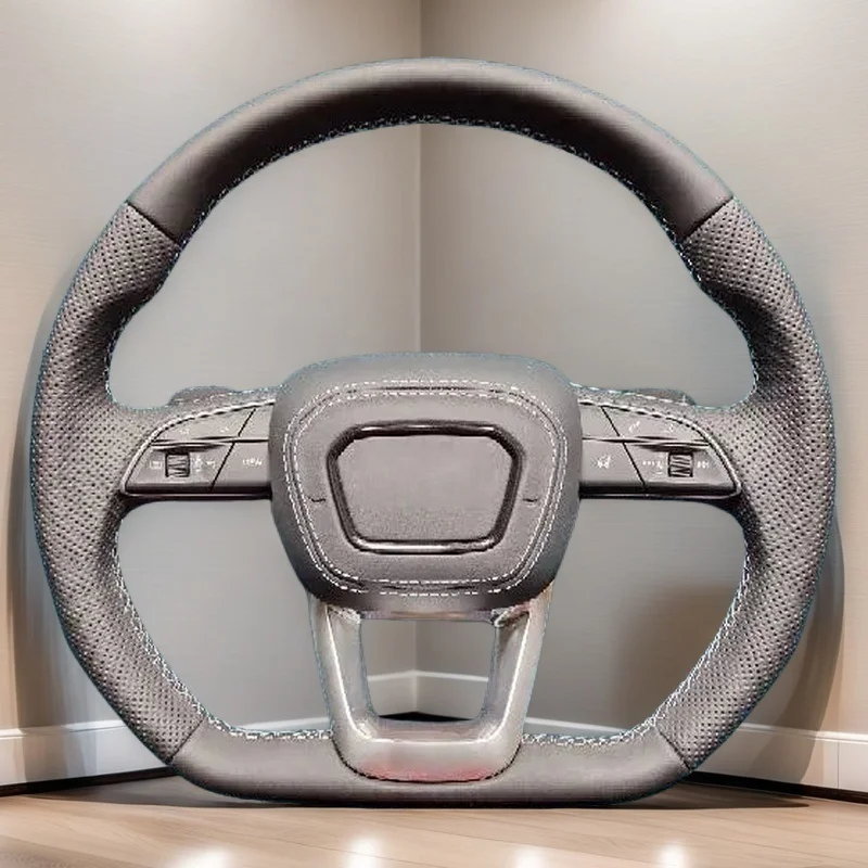 

For Audi RS A3 A4L A5 A6L A7 Q2 Q3 S4 S5 Upgraded Heating Leather Steering Wheel Suitable Universal R8 Customized Steering Wheel