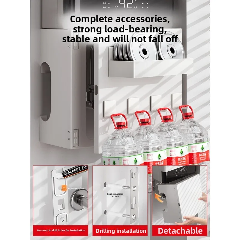 Picture 6: Gas water heater hood, kitchen decoration, wall-mounted stove rack