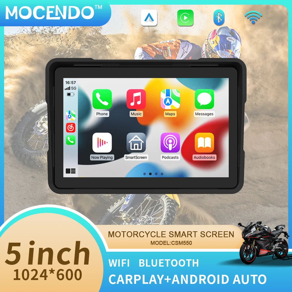 5 بوصة أندرويد Carplay دراجة نارية DVR الملاحة GPS اللاسلكية CarPlay أندرويد السيارات المحمولة موتو شاشة عرض الشاشة