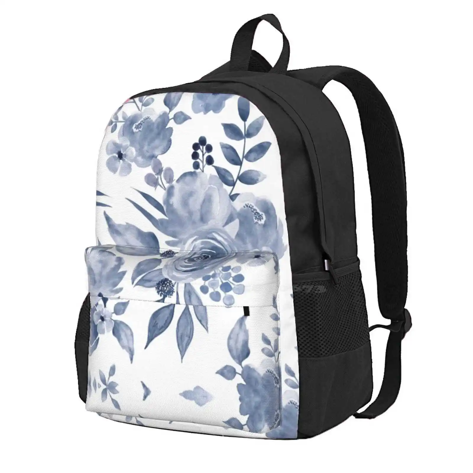 Hamptons Style Floral Design Hot Sale Schoolbag Backpack Fashion Bags Hamptons Style Hamptons Blue Floral Pattern Navy Floral