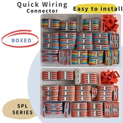 64PCS/Box Boxed Wire Connector Electric Cable Led Strip Connectors Mini Cage Spring Universal Compact Quick Wiring Conductor