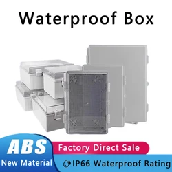 Waterproof Enclosure Gray/Transparent Cover Electrical Junction Box ABS Distribution Case Outdoor Plastic Box for Electronics