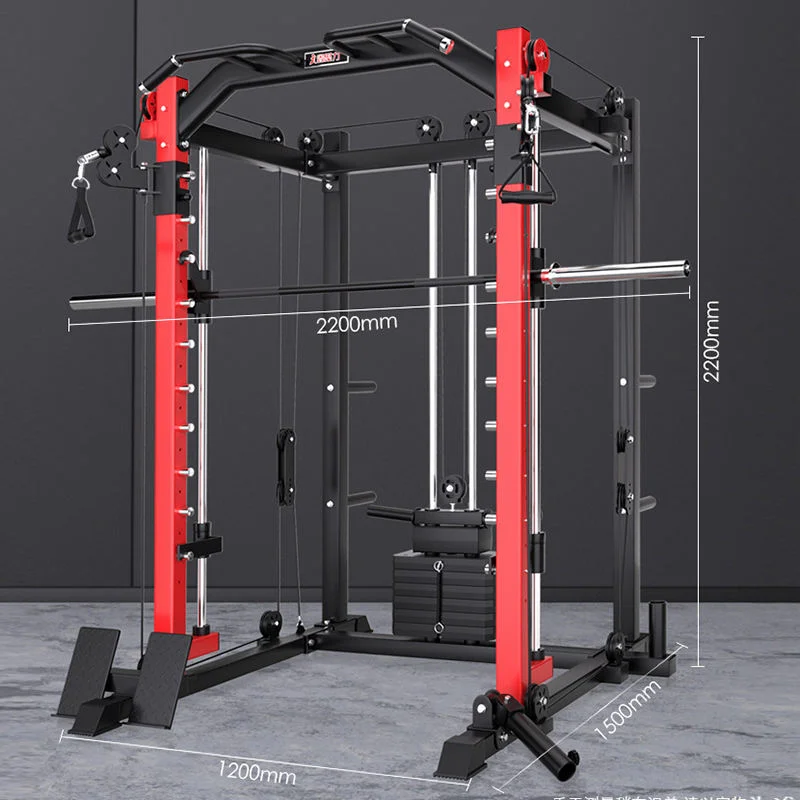 

Smith Machine Comprehensive Trainer Home Gym Equipment Commercial Squat Rack Multi-Functional Chest Fly Machine Cable Crossover