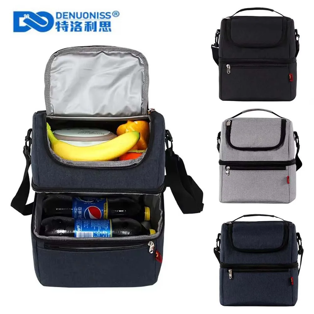 DENUONISS Thermo Lunch Bags Thermal Lunch Box For Kids Food Bag Picnic Bag Handbag Cooler Insulated Cooler Bag