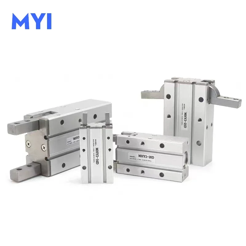 HLH MHY2 MHC2 Angular Type Air Gripper Double Acting Pneumatic Cylinder Y 180 Degree Angular Aluminium Clamps