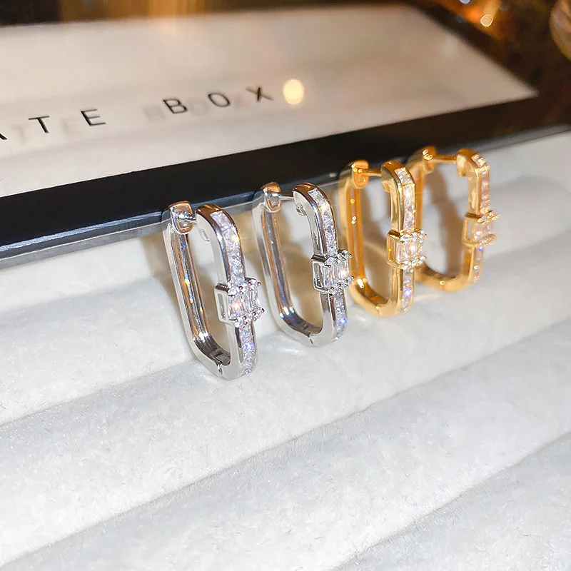 Women's Exquisite Zircon Geometry Statement Earrings