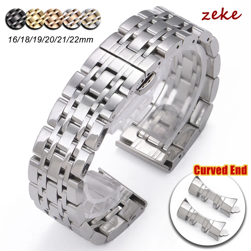 Solides Edelstahlband 18mm 19mm 20mm 21mm 22mm Universal Smartwatch Ersatzarmband Armband Herren Business Armband Gürtel