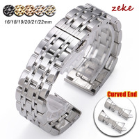 Solid Stainless Steel Band 18mm 19mm 20mm 21mm 22mm Universal Smartwatch Replacement Strap Bracelet Men Business Watchband Belt