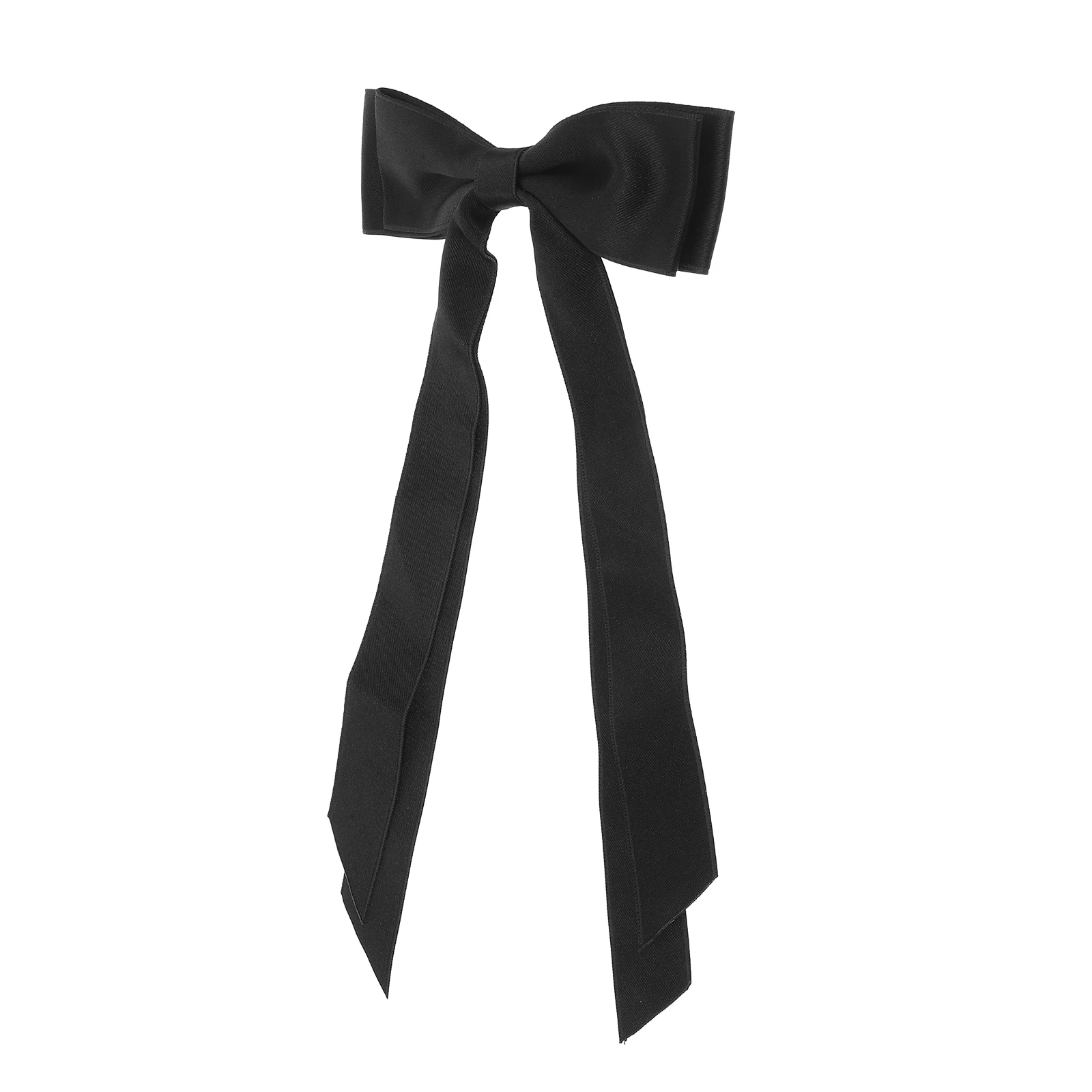 

Double Layer Bow Hair Clips Oversized Ribbon Women Long Hair Bows French Wedding Accessories Black Duckbill Durable