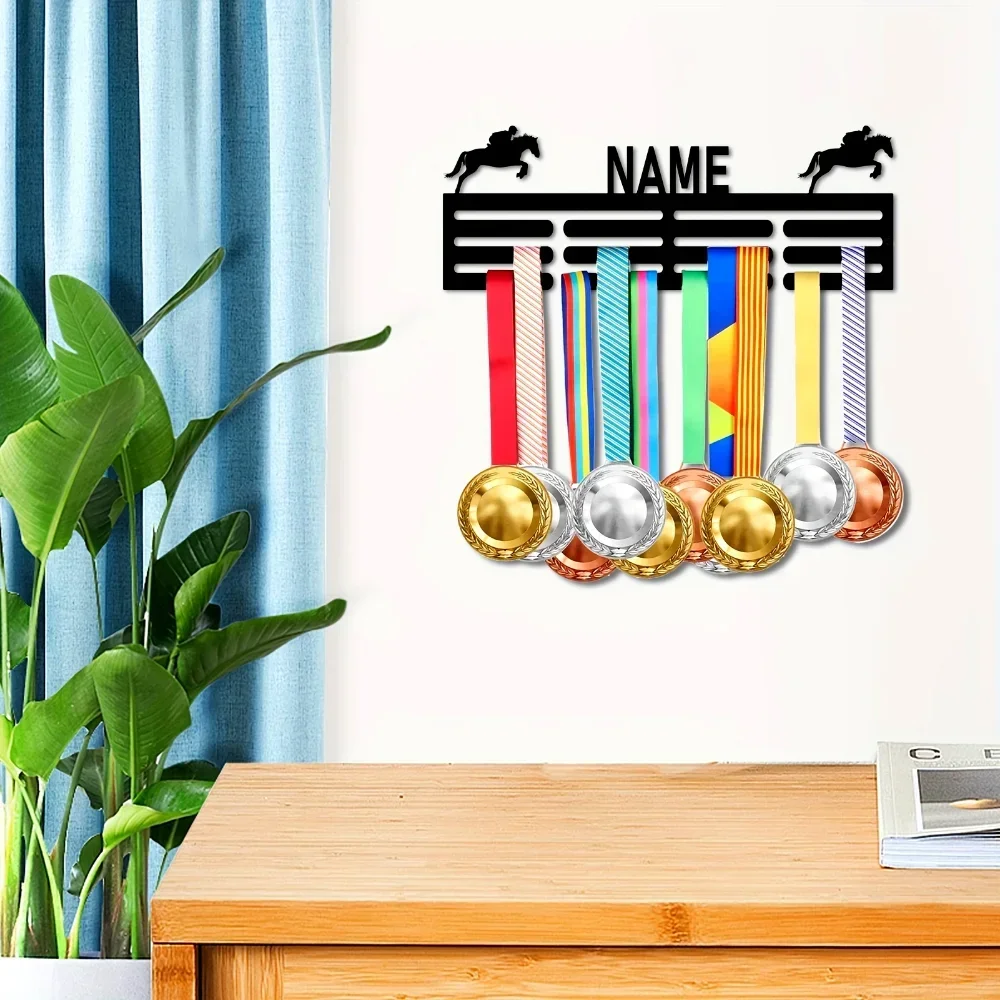 

Custom Iron Wall Decor Stand - out Custom Metal Wall Hook. 1pc Personalized Horseback Riding Medal Holder, Equestrian Theme.