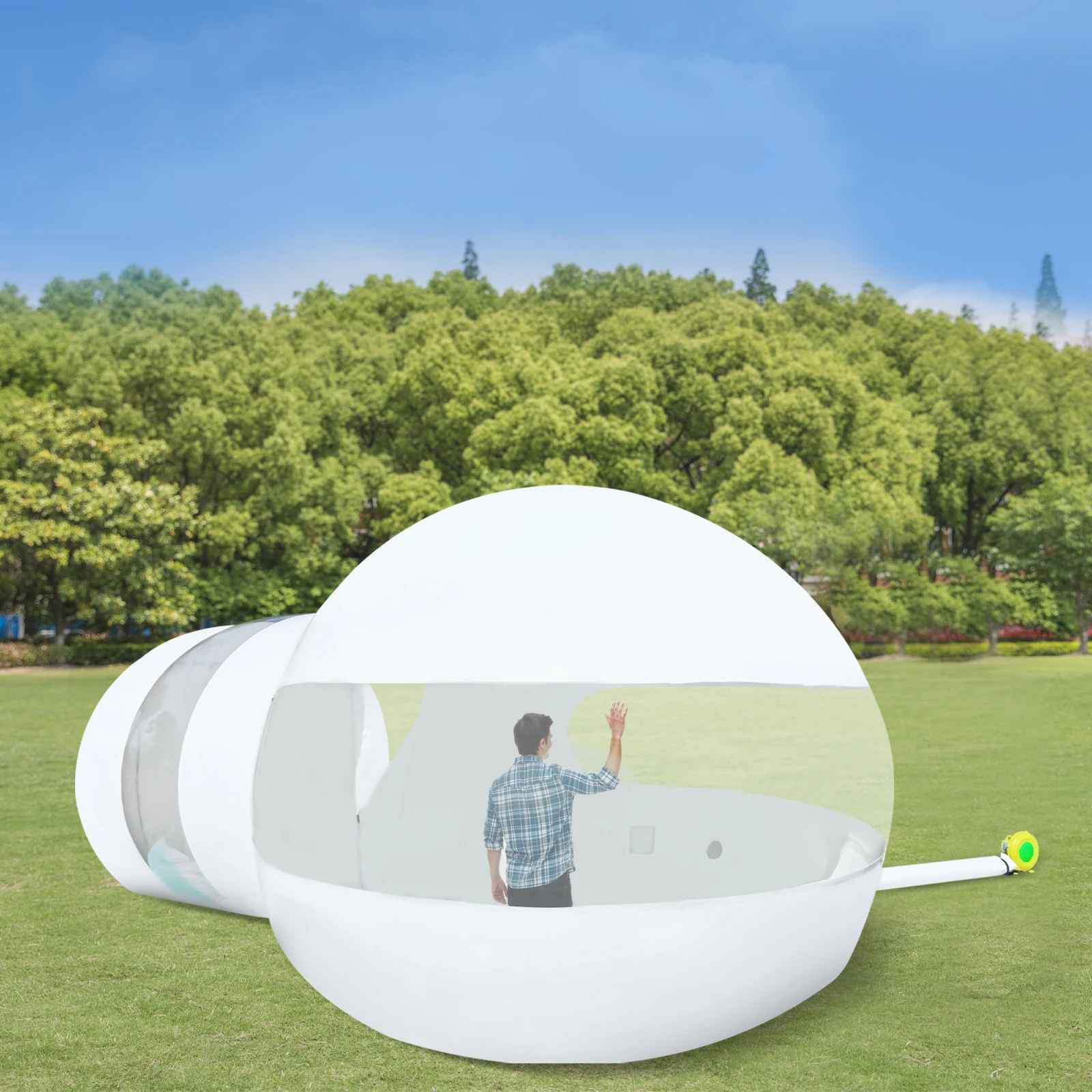 Tienda de campaña inflable con burbujas, tienda de campaña con cúpula transparente para exteriores de grado comercial, tienda de campaña con soplador de aire para patio familiar