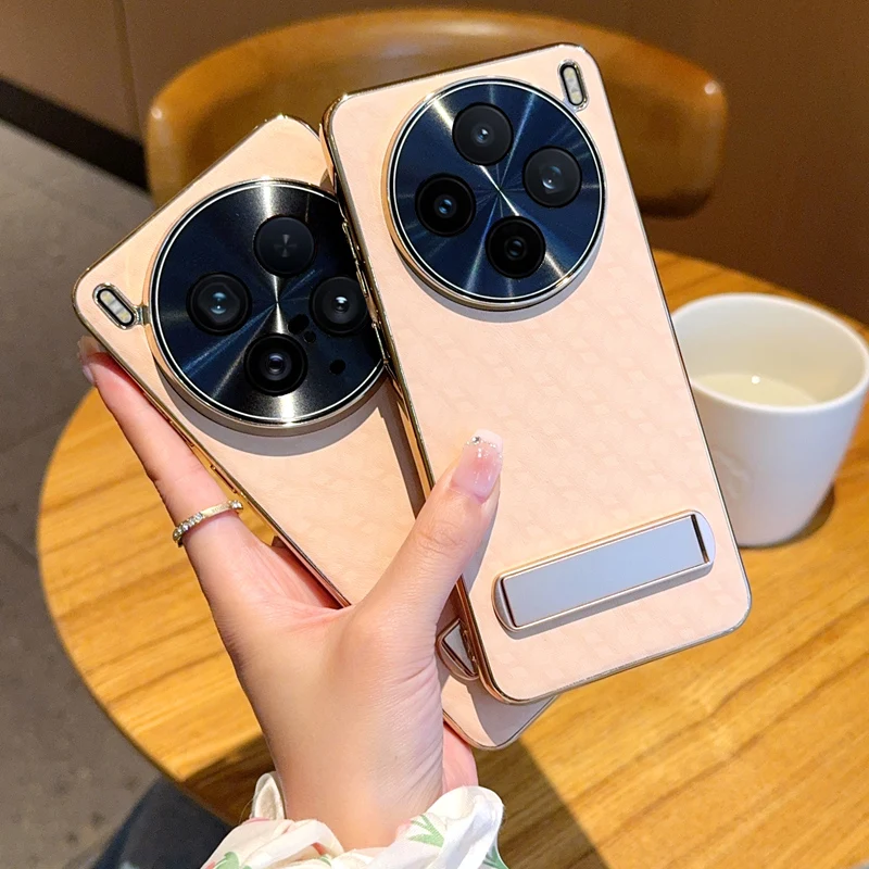 

Роскошный кожаный чехол с покрытием для Vivo X100 X200 Pro Mini Ultra X100s Pro, пластиковый кронштейн для камеры, защитный жесткий чехол