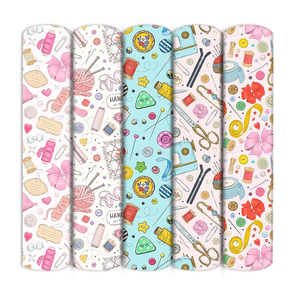 50*45cm Diy Naaigereedschap Draden Patroon Serie Quilten Stof Ambachtelijke DIY Handgemaakte Poppenkleertjes Voorgesneden Voor Patchwork DIY