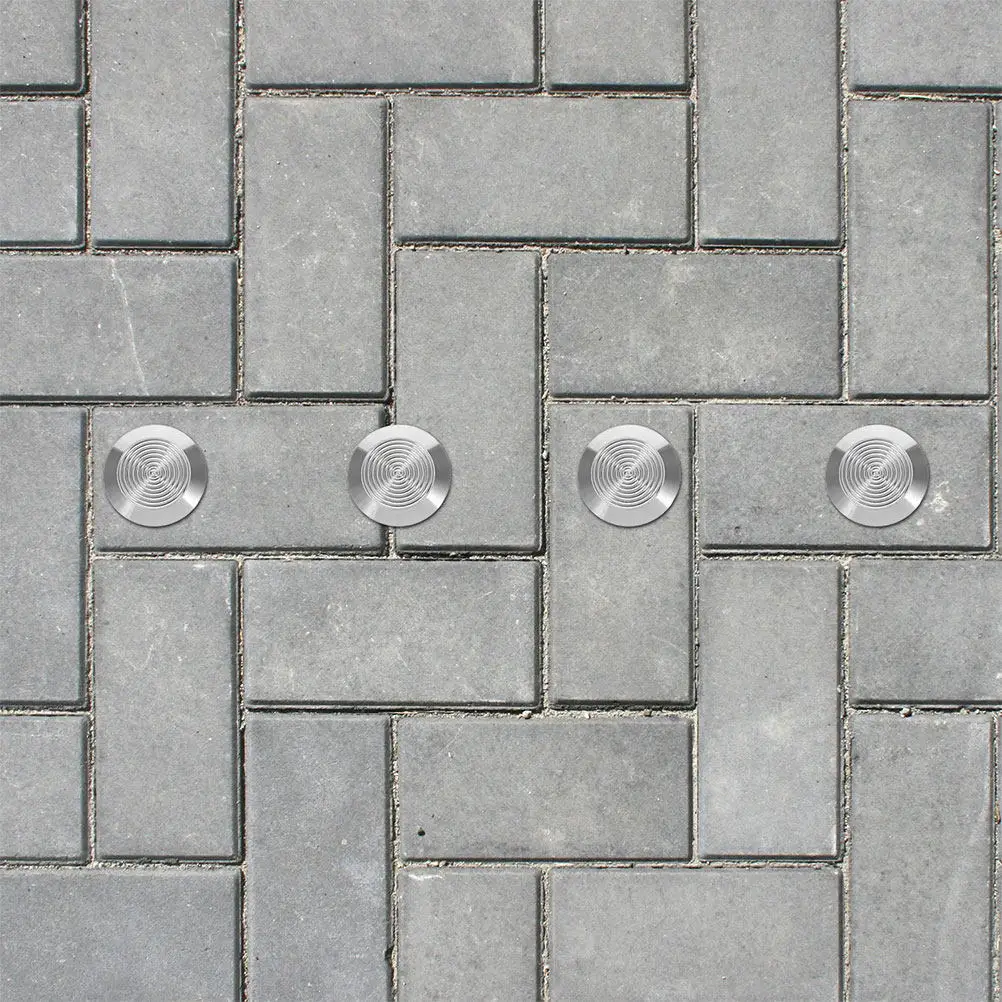 

6Pcs Stainless Steel Tactile Warning Nails Blind Road Studs for Sidewalk Airport Platform Nonslip Safety Floor Markers