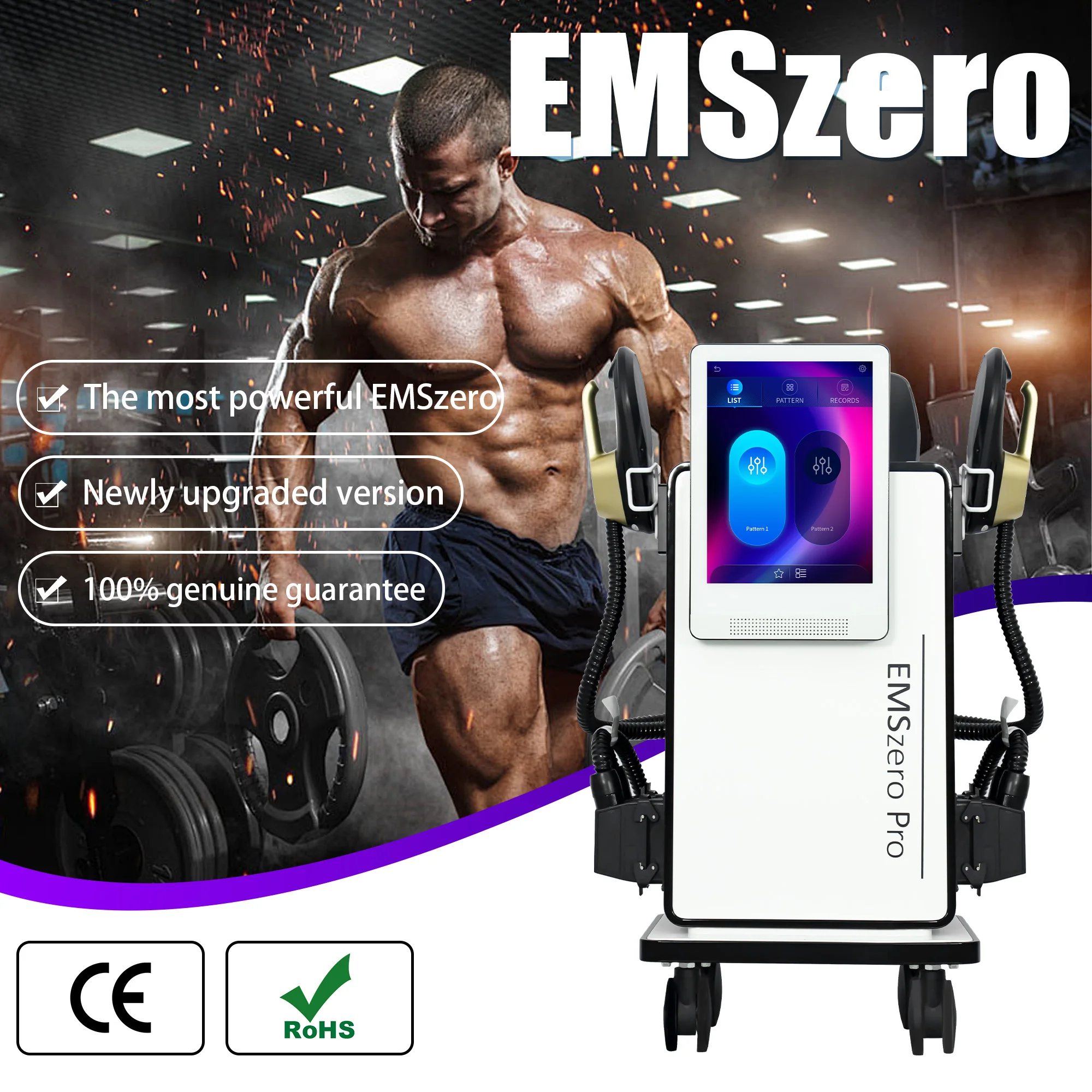 EMSzero Neo Body Sculpting Machine Shaping 6500W 200hz EMS Radio Frequency RF Muscle Stimulator Device