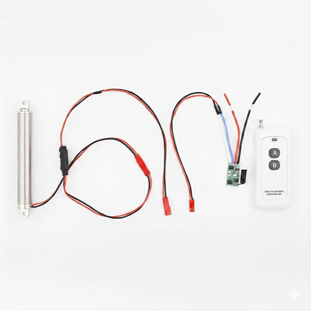 Heavy Duty Micro Linear Actuator 12V SL-LA-16-C 200N High Torque 2mm/s Slow Speed Slim 16mm Motor Wireless Remote Receiver Kit