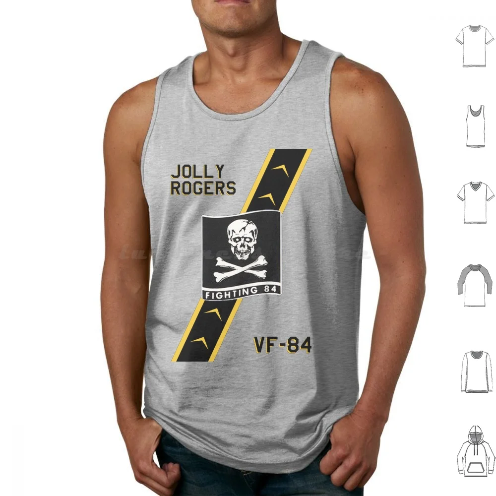 Vf-84 Jolly Rogers Tank Tops Print Cotton Grumman F 14 Tomcat Vf 84 Jolly Rogers Us Navy Jet Fighter Interceptor
