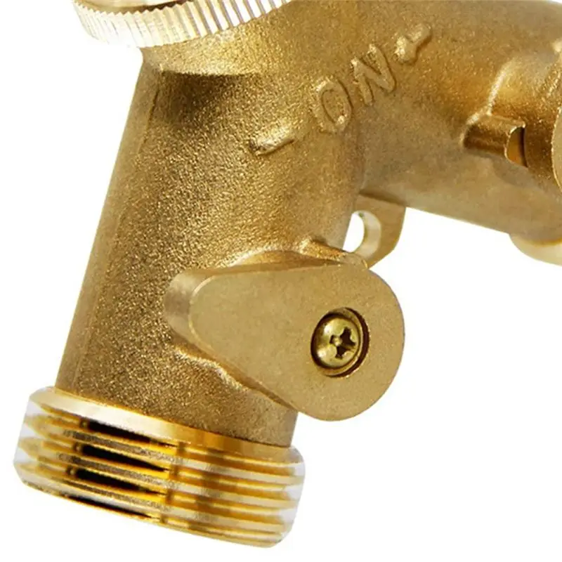 Rank! 4 Pcs Garden Hose Splitter 3 Way Connector Heavy Duty Brass Garden Faucet Splitter for Outdoor Faucet Hose Y Splitter
