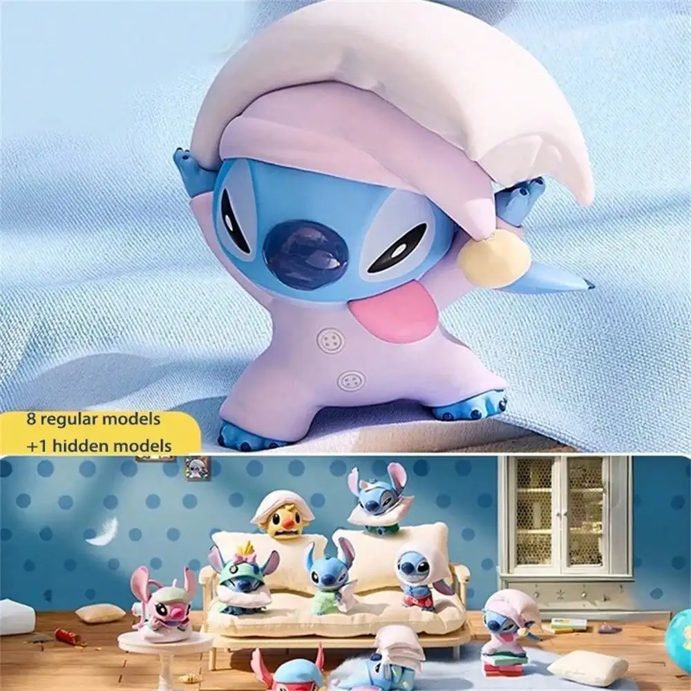 

Miniso Disney Stitch Pillow Fight Series Blind Box Cute Play Doll Figure Desk Ornament Anime Figure Model Birthday Gift 1*Random