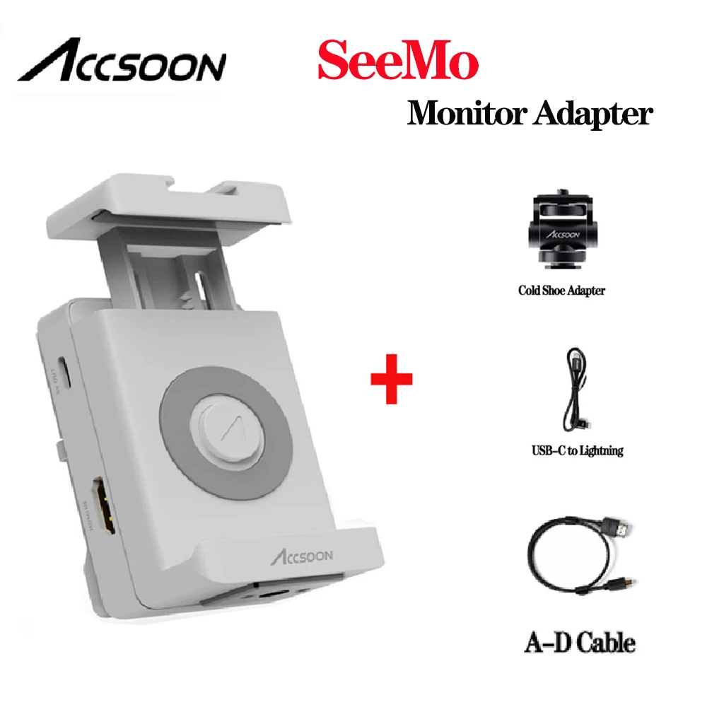 

Accsoon SeeMo Video Transmitter Adapter Holder For ios iPhone iPad For Live Streaming Video Record Filmmaker vs accsoon M1