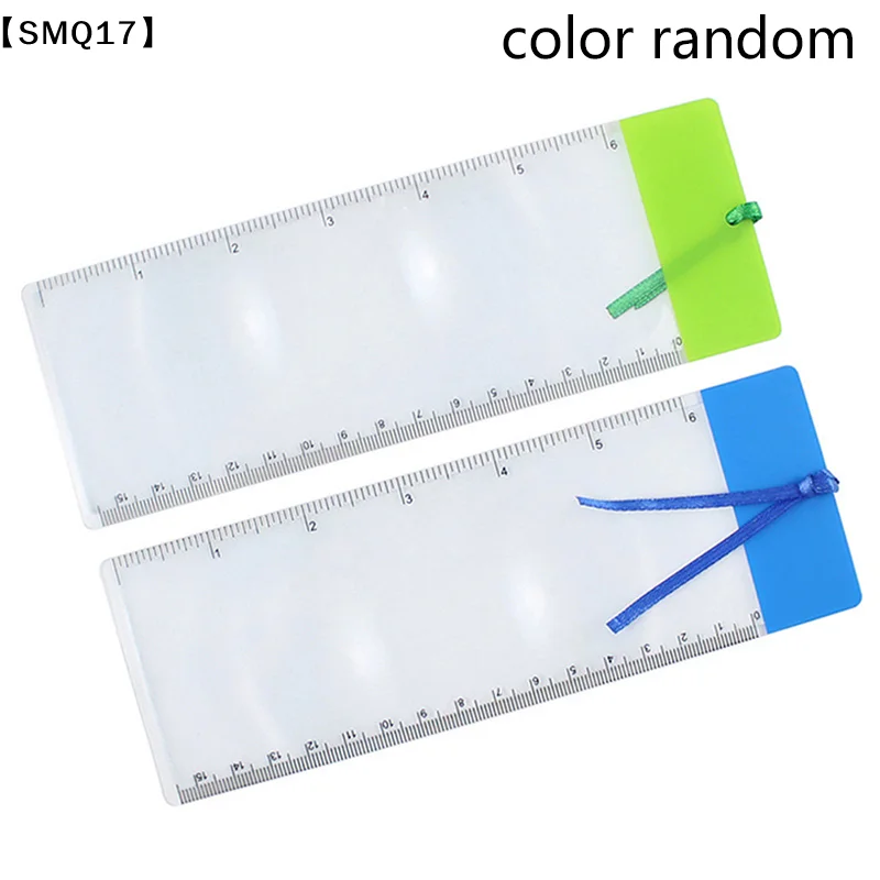Portable Handheld Magnifying Glass Business Card Type 3X Bookmark Magnifying Glass【SMQ】