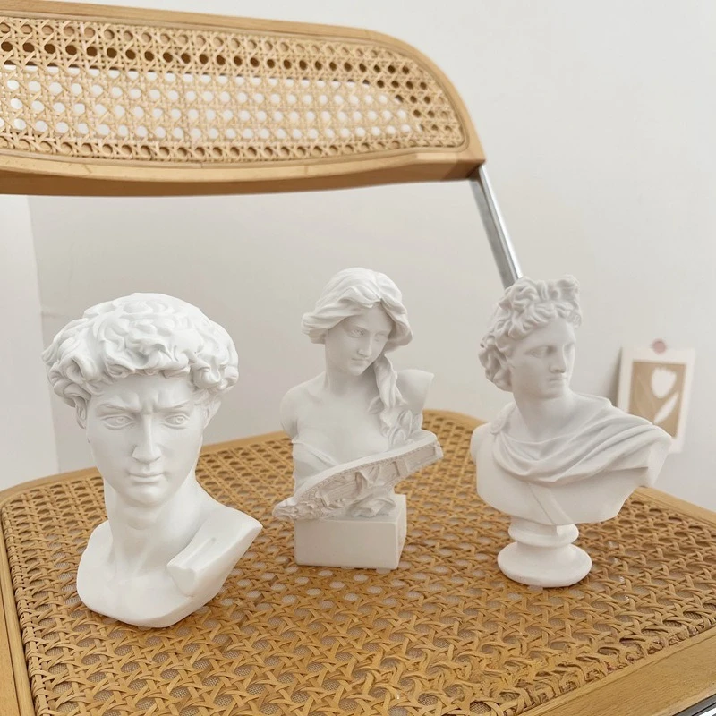 David Statue Portrait Mini Gypsum Michelangelo Home Decoration ResinCraftsmanship