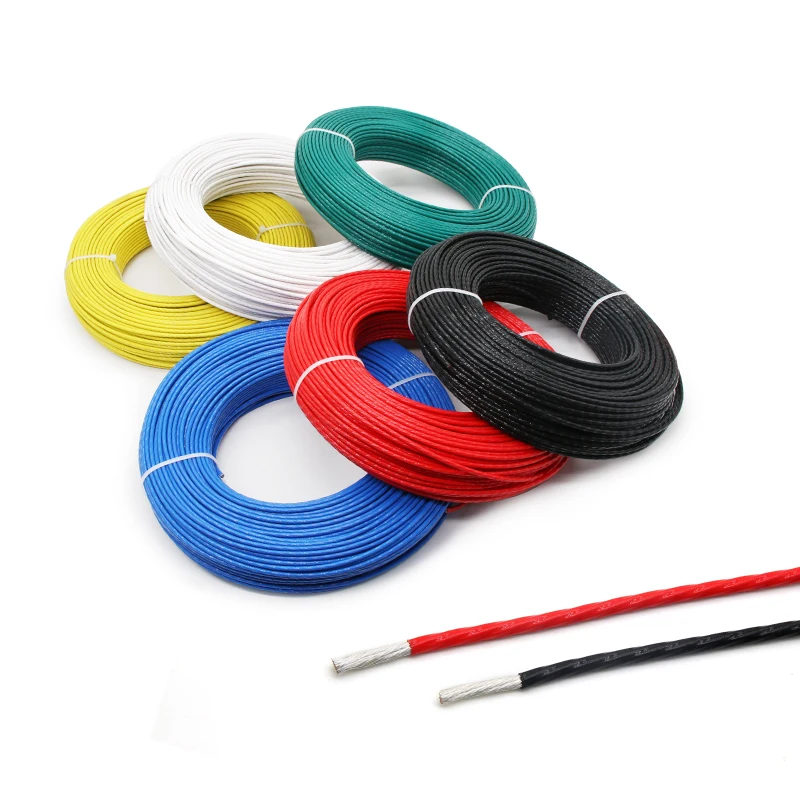 1/5/10m PTFE Verzilverde Draad 30AWG - 20AWG Hoge Zuiverheid OFC Elektronische HiFi Audio luidspreker Hoofdtelefoon DIY Signaal Koperen Kabel