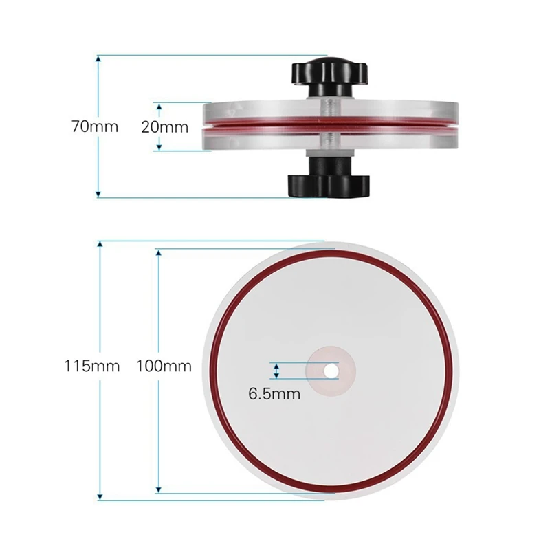 1 pezzo Vinyl Record Cleaner Clamp Record Label Saver panno acrilico strumenti puliti accessori per lettori in vinile