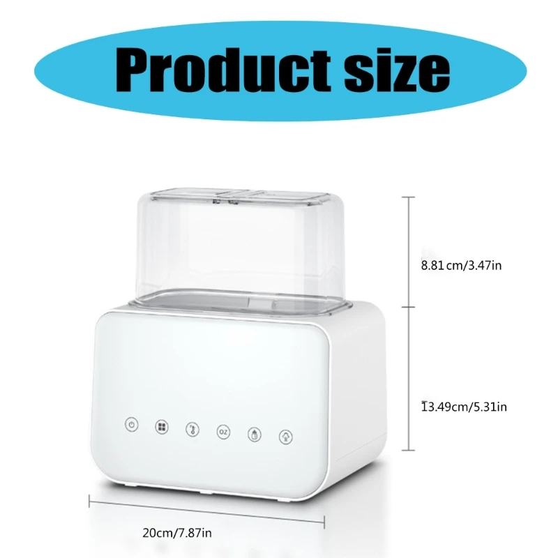 Aquecedor inteligente leite para bebês dupla capacidade, aquecimento uniforme, recursos avançados segurança