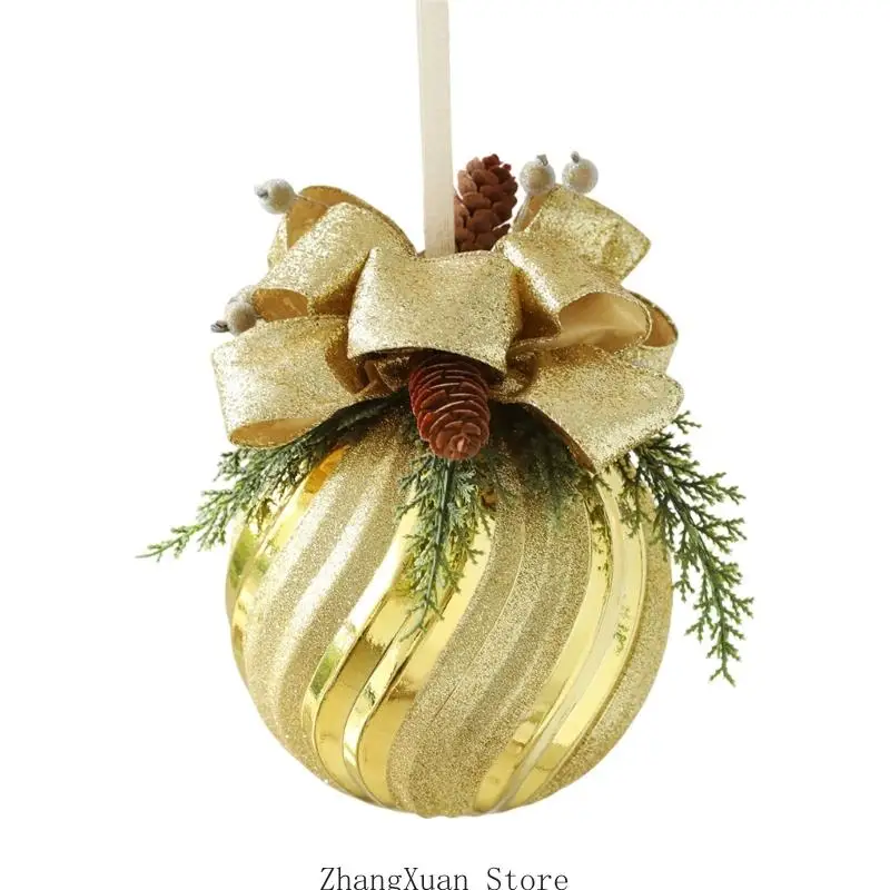 Saisonale Weihnachtsdekoration mit Bandakzent und Kunststoffschale für die Platzierung von Baumkranz-Einstiegsschienen – Detail 5