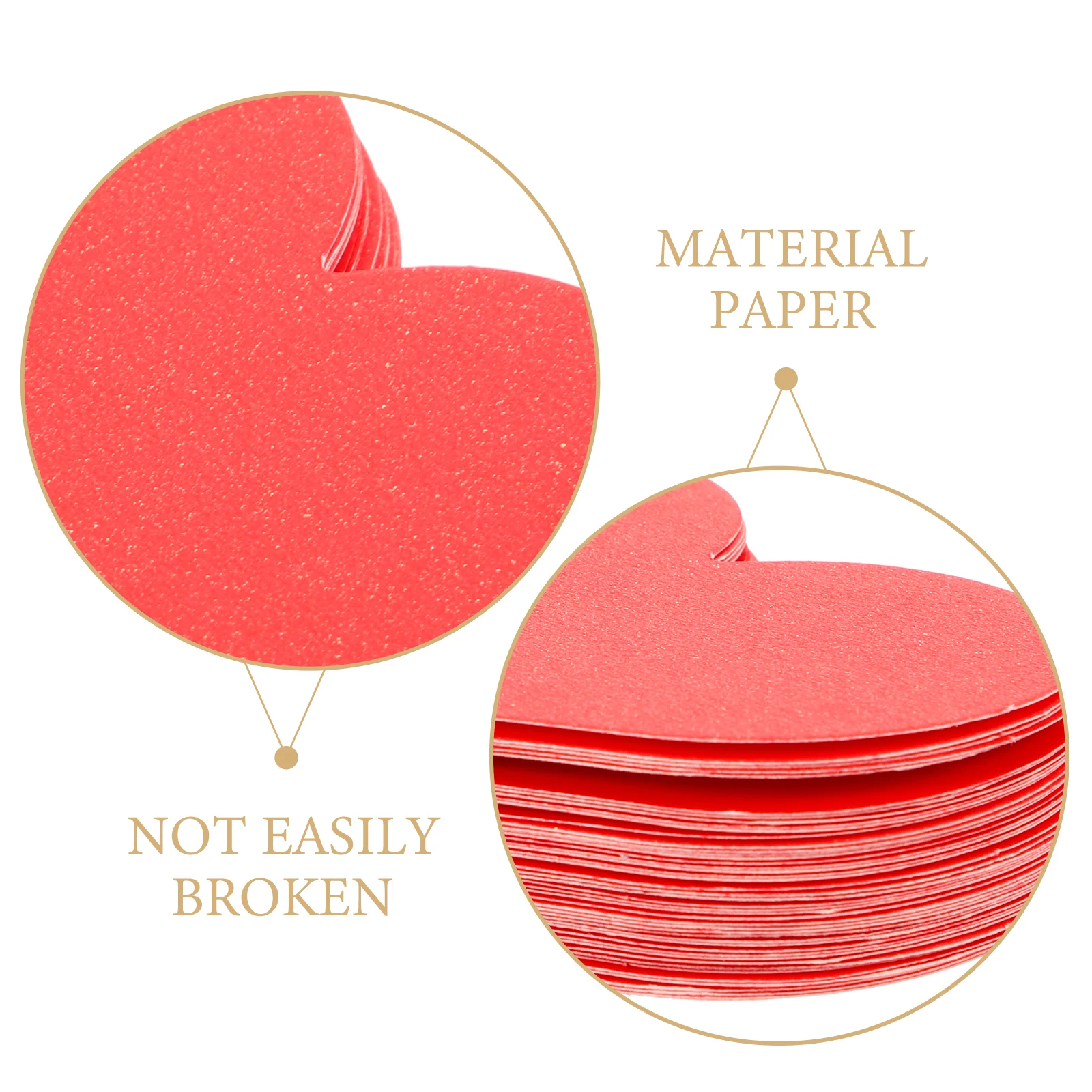 

100 Pcs Heart Shaped Cards Blank DIY Greeting Card 7x8cm Red Gold Paper Valentines Decorations Handmade Craft Supplies