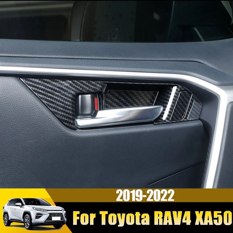

Для Toyota RAV4 2019 2020 2021 2022 2023 2024 XA50 ABS автомобильная внутренняя дверная ручка чаша рамка наклейки крышка украшения аксессуары