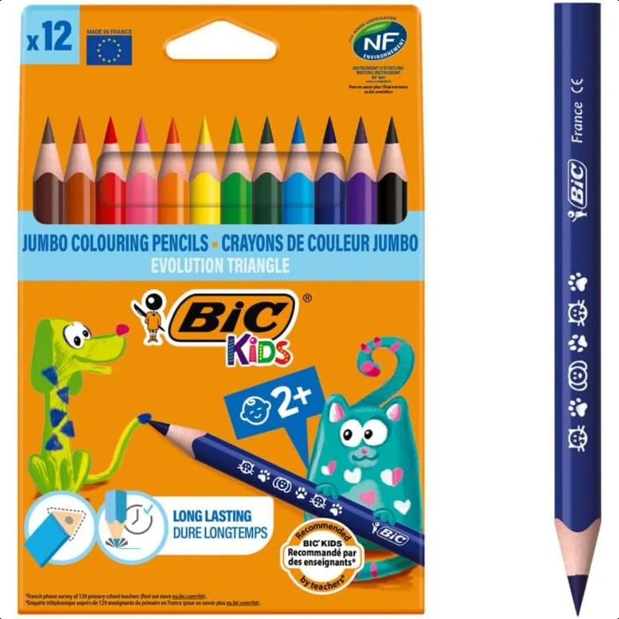

Evolution Triangle Coloured Pencils Ideal for Small 2 Years and Up Extra Resistant 12 Pack
