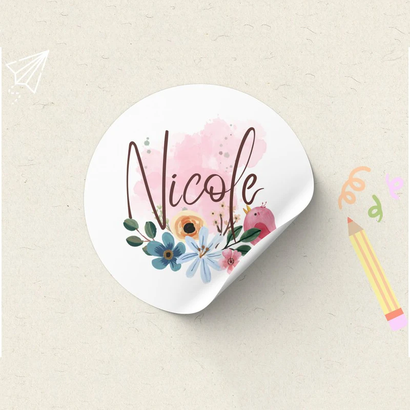 Personalized Scratch-Resistant Stickers for Events - Custom Matte Finish Party Decor for Weddings Birthdays Baptisms