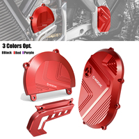 NICECNC For 2025 2024 Stark Varg EX MX Enlarged Left Right Motor Cover Protector Sprocket Cover Chain Guard Kit For STARK VARG