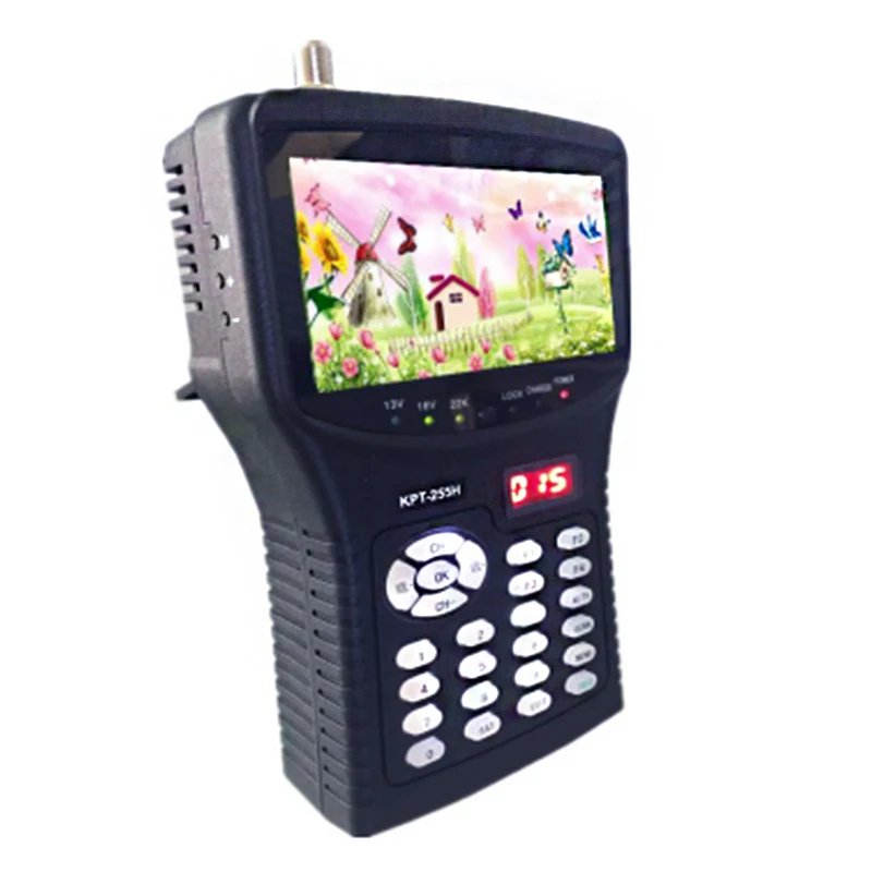 KPT-255H Portable HD 4.3-inch Handheld DVB-S/S2 CBS-2 / MPEG-4 HD Satellite Finder (DVB-S/S2) Multifunction Display