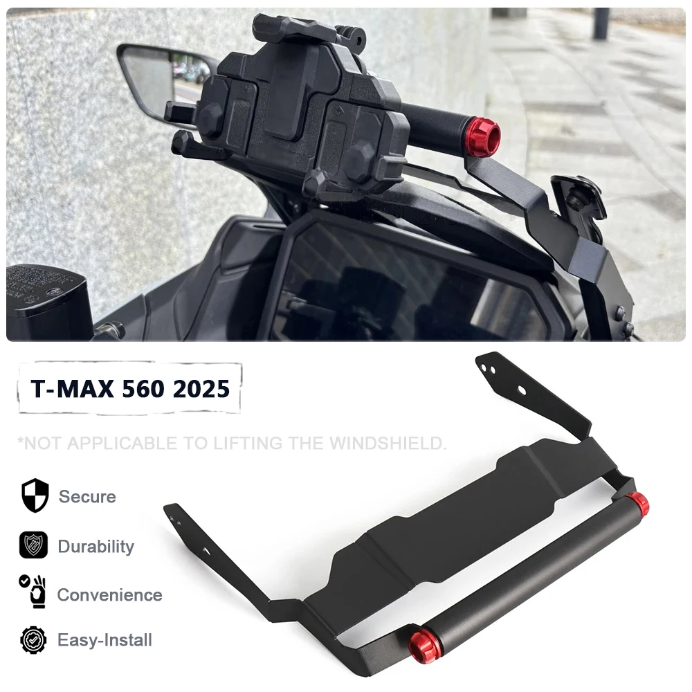 

For YAMAHA TMAX560 T-MAX 560 2025 Motorcycle Phone Holder GPS Navigation Bracket Stand Windshield bracket Mount Accessories