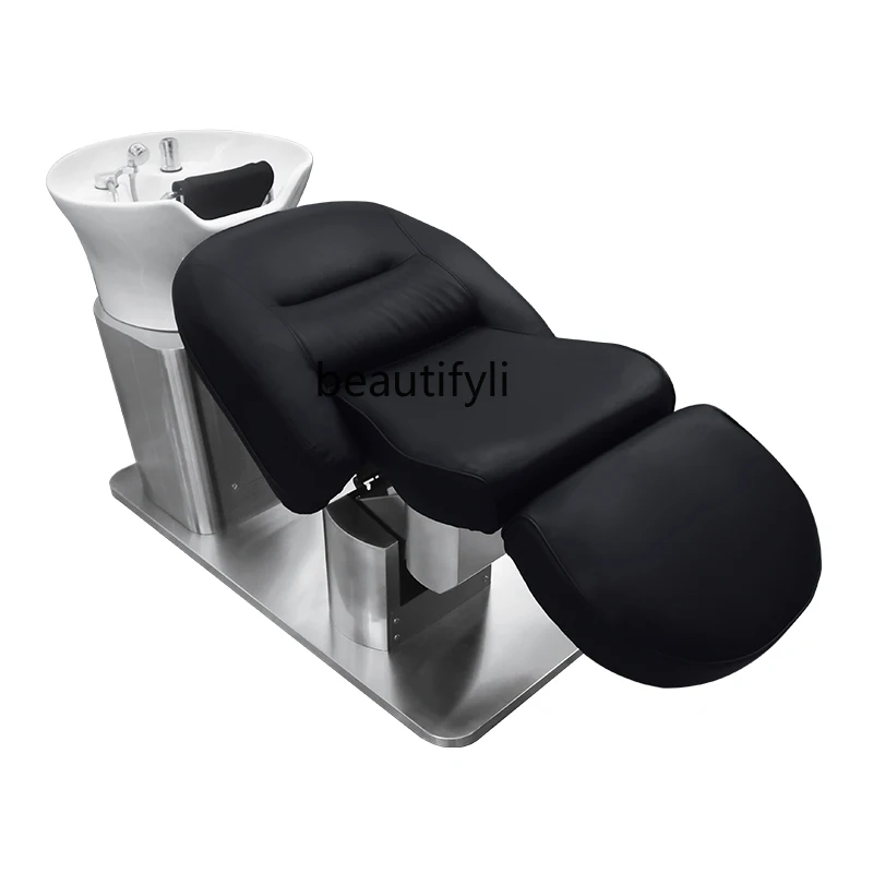 New Barber Shop Lying Half Shampoo Flushing Bed Simple Ceramic High-End Lying Half Shampoo Chair