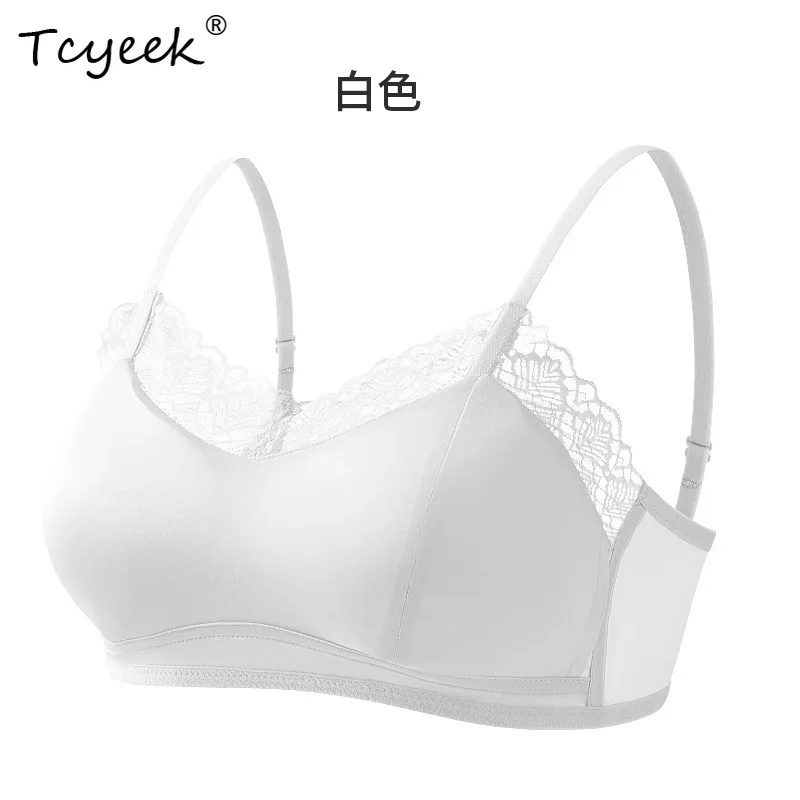 

Tcyeek, сексуальный бюстгальтер из 100% натурального шелка с подкладкой 19 мм, женское кружевное нижнее белье с большой грудью без косточек, милое мягкое тонкое нижнее белье, лето 2024 P46516QC