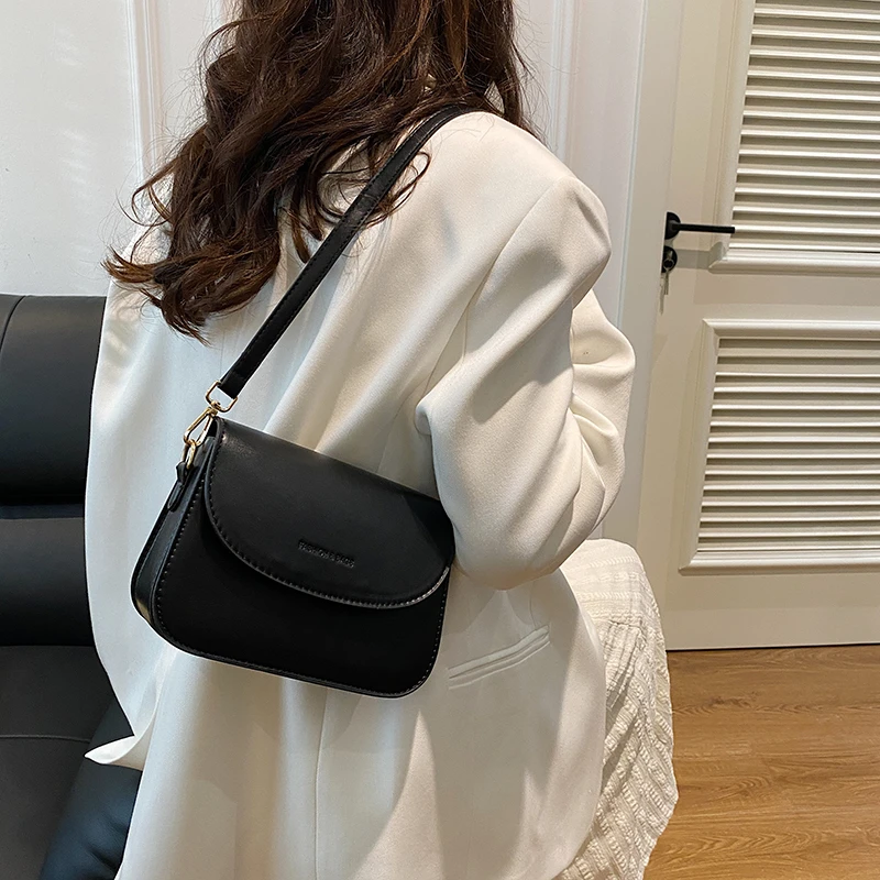

Simple Casual Versatile Solid Color PU Leather Single Shoulder Crossbody Small Square Bag Fashion Trendy Commuting Storage Bags
