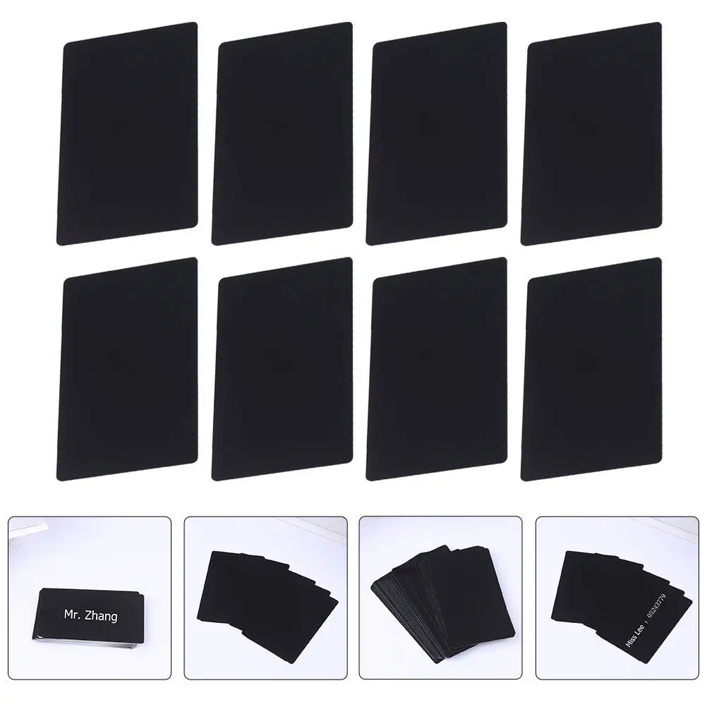 

100Pcs Aluminum Name Cards Premium Metal Business Cards Smooth Edges Round Corner High Strength Blank Nameplates Tags