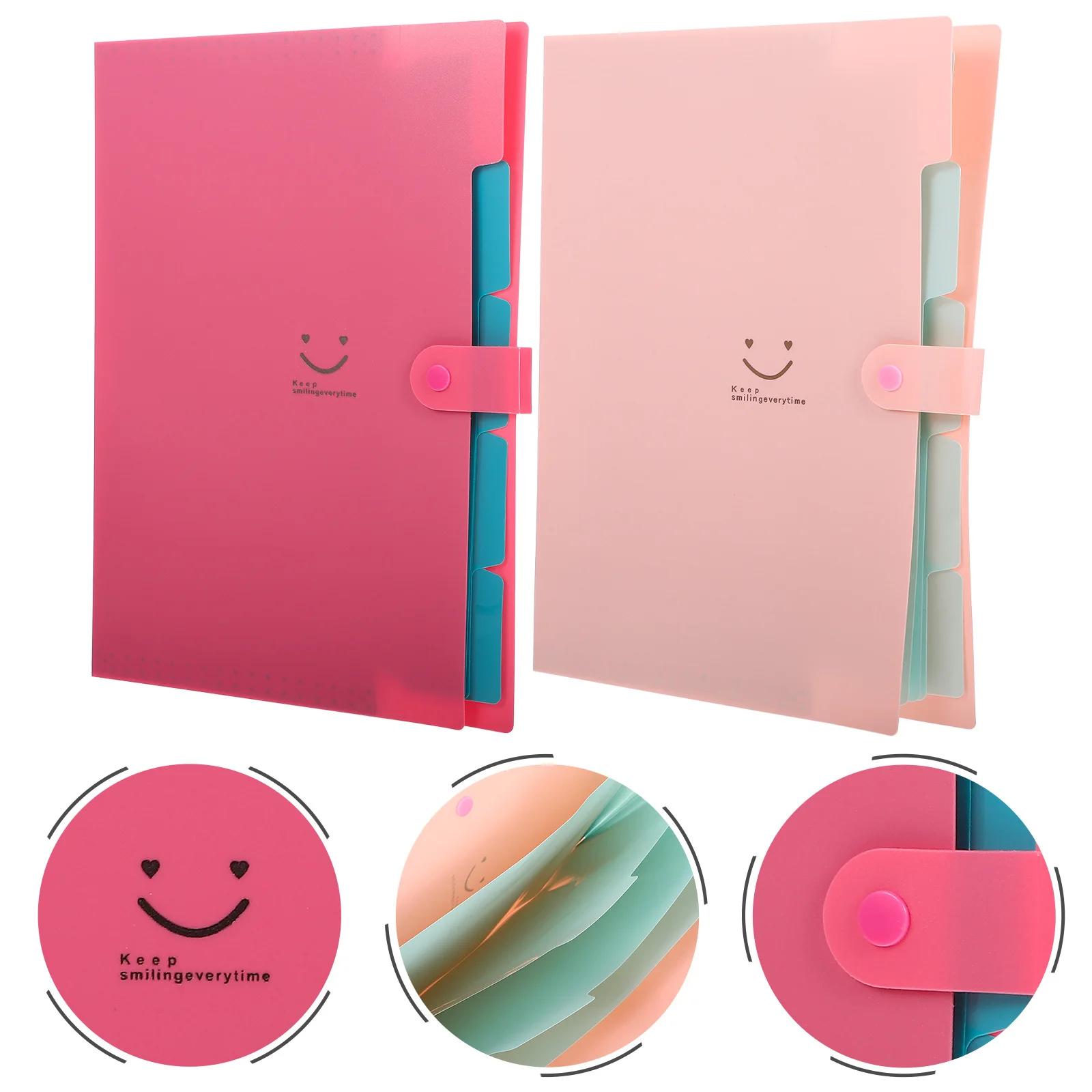 2pcs A4 Expanding File Folder Organizer Portable Multi-Layer Document Storage For Office Home Filing Accordion File Folders