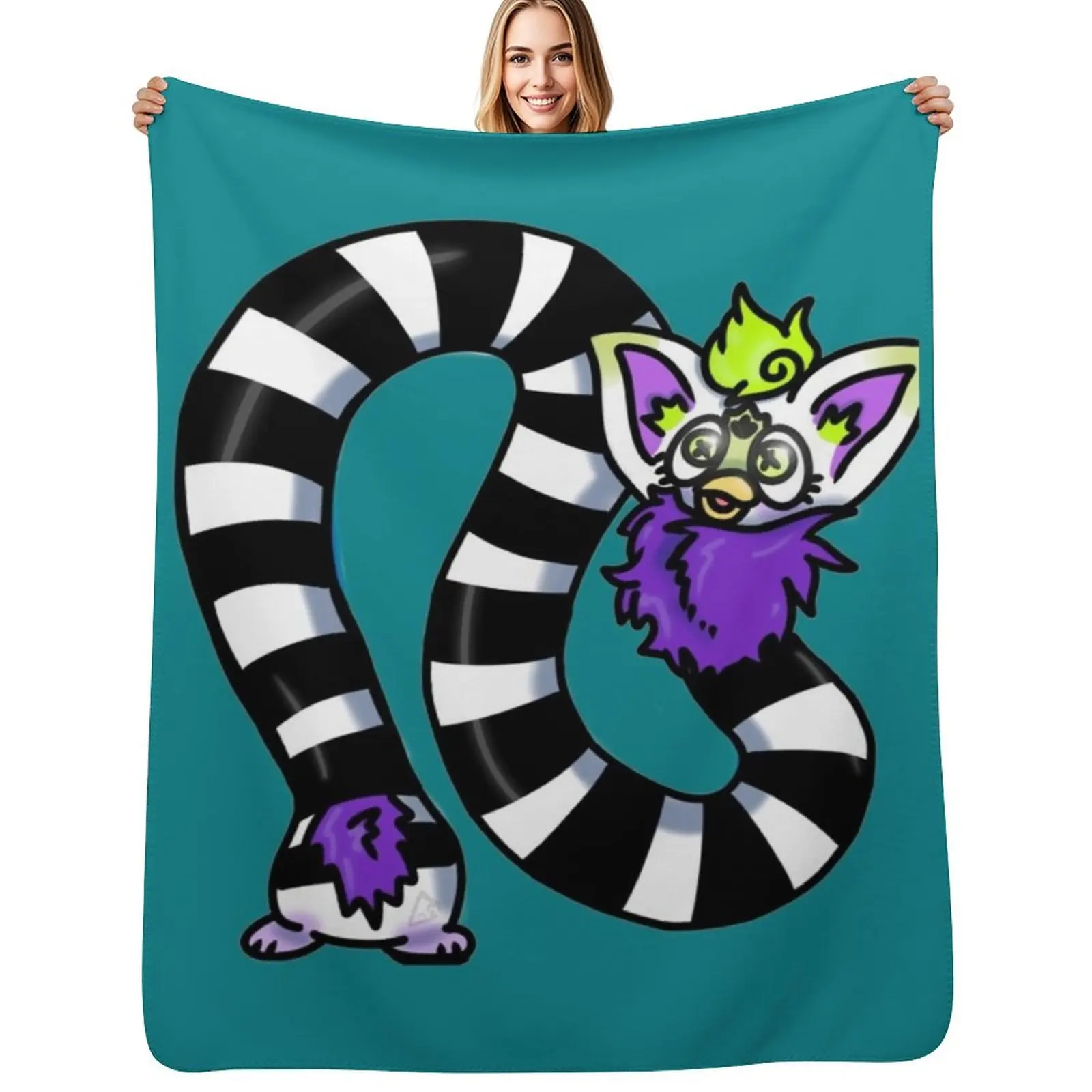 

Furbyjuice! Furbyjuice! Furbyjuice! Throw Blanket Soft Plush Plaid Decorative Throw Cute Plaid Vintage Blankets