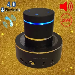 Adin 26w portatile in metallo a risonanza di vibrazione altoparlante Bluetooth Touch Mini Bass Wireless Music Subwoofer Mic altoparlanti musicali telefono