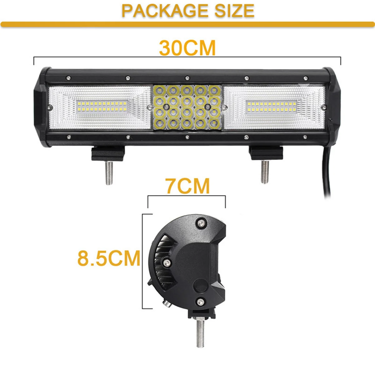 

130200Lm 12 Inch 68 Leds 10-30V 840W Mixed Work Light Bar Waterproof Led For Off Road Driving Van Camper Atv Suv Car Lamp Auto