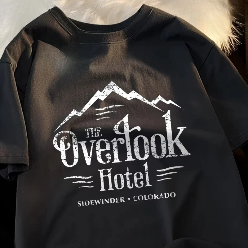 2025 Summer Men's Front The Overlook Hotel The Shining Clothes Men's Hip Hop T-shirts Summer T-shirts Fashionable Street Wear
