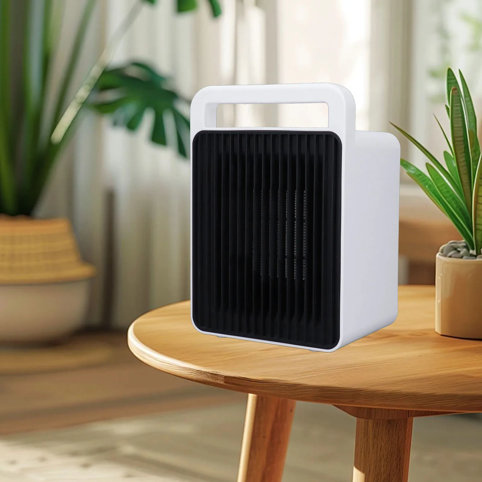 

Fast Heating Portable Space Heater White ABS Desktop Electric Heater for Indoor Use in Office and Bedroom Energy Saving Home