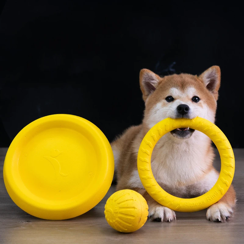 

EVA Pet Dog Toy For Big Large Dog Flying Discs Training Ring Puller Resistant Bite Floating Puppy Outdoor Interactive Supply