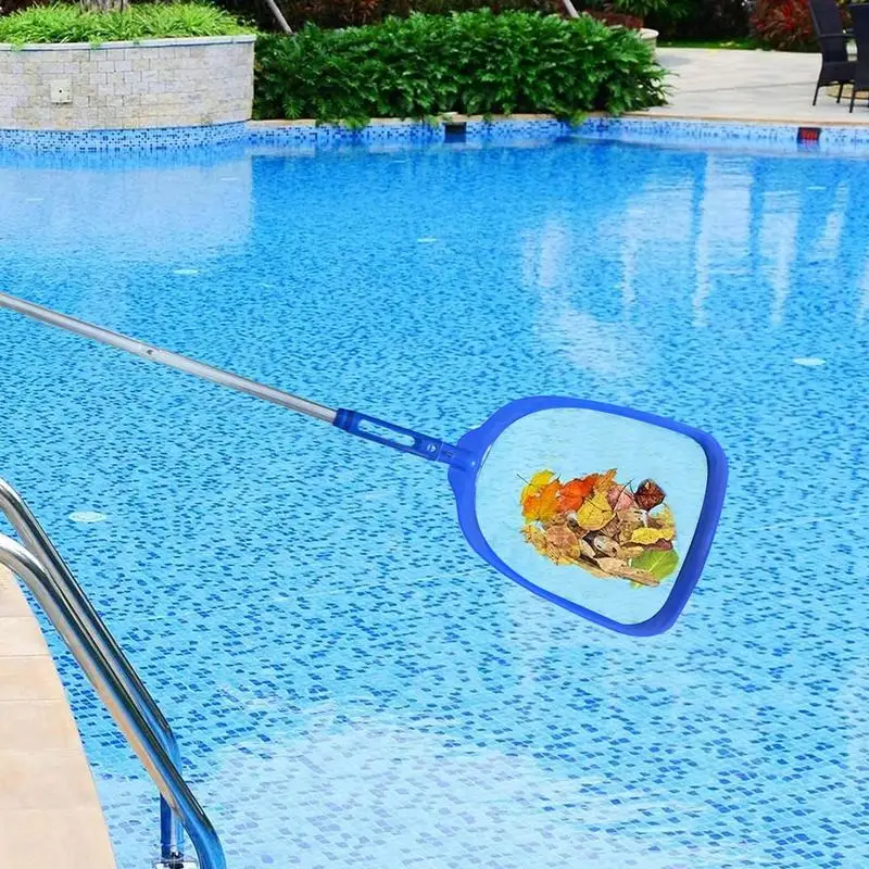 Swimming Pool Pond Skimmer Net with 3 Section Connecting Pole Swimming Pool Spa Cleaning Skimmer Cleaning Tool for Ponds Hot Tub