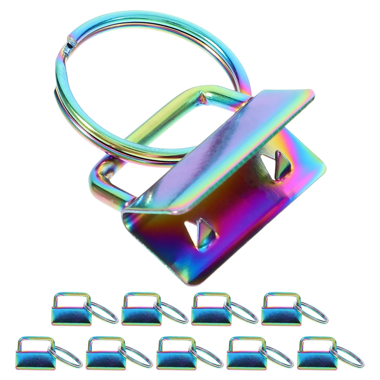 

10 pcs Key Ring Webbing Clips 25mm Tail Diy Accessories Bright Colors Multipack Purse Clasp Hardware Strap End Fastener